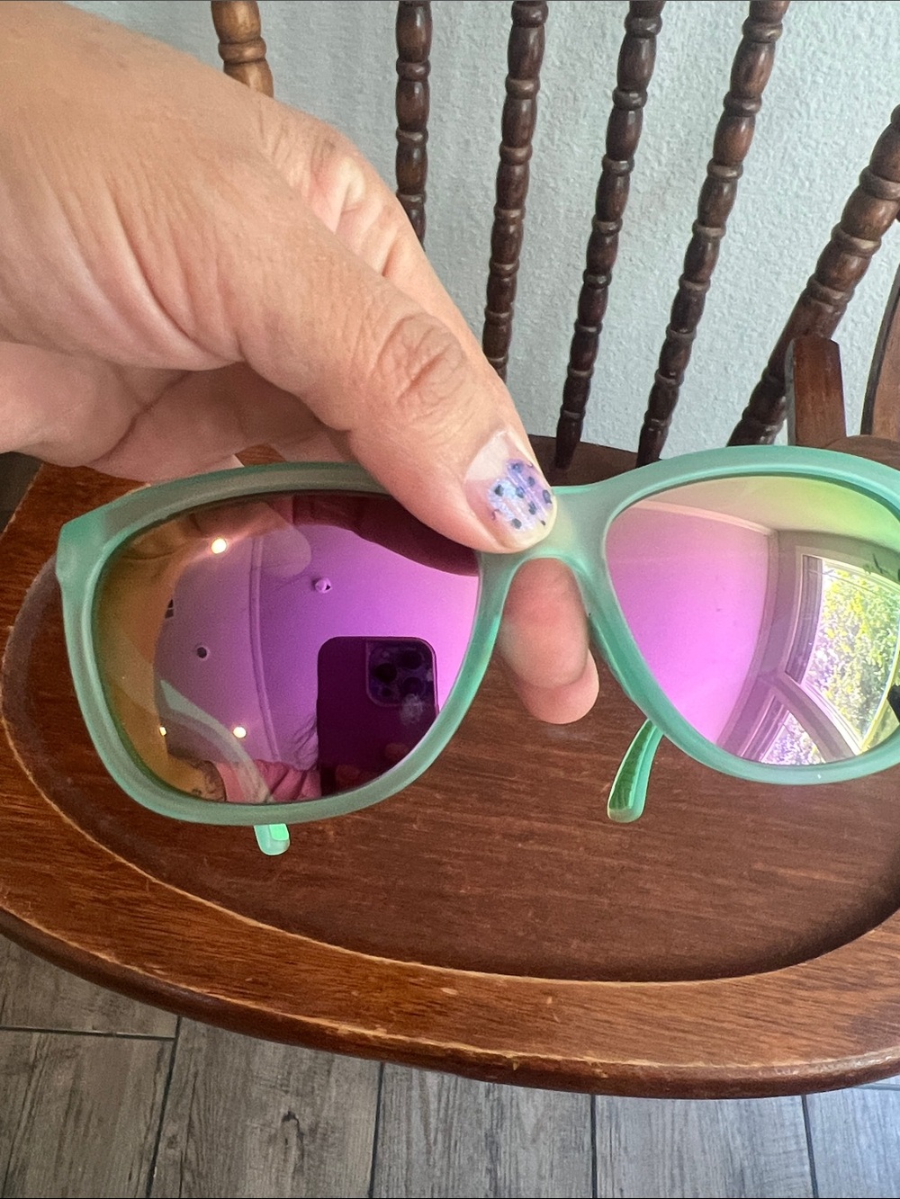 TYR Translucent Mint Green Sunglasses with Green Tint